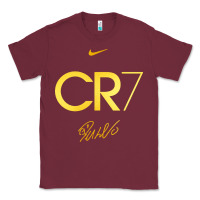 Burgundy cr7 graphic Classic Tee - artisFamous