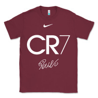 Burgundy cr7 graphic Classic Tee - artisFamous