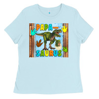 Baby Blue papa saurus Ladies Tee - Artiststas