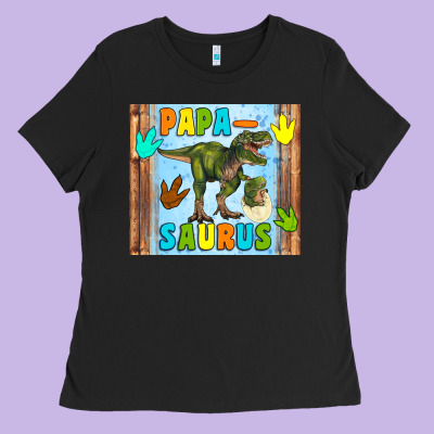 Papa Saurus Ladies Tee Designed By Artiststas