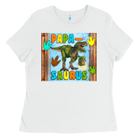 White papa saurus Ladies Tee - Artiststas