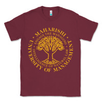 Burgundy Maharishi International College Classic Tee - artisFamous