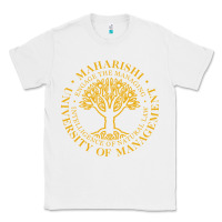 White Maharishi International College Classic Tee - artisFamous