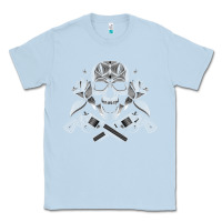 Dusty Blue guns & roses 7 Classic Tee - artisFamous