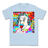 Dusty Blue POP ART RETRO Classic Tee - artisFamous
