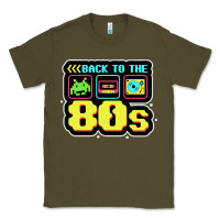 Army Green BACK TO THE 80S Classic Tee - artisFamous