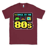 Burgundy BACK TO THE 80S Classic Tee - artisFamous