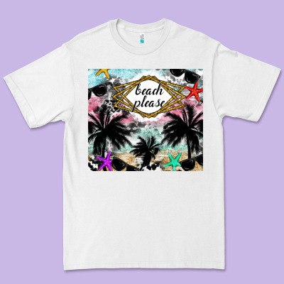 Beach Please Premium Tee Designed By Cowhidedigitalart