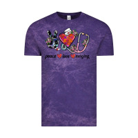 Cloud Purple peace love nursing Vintage Tee - SublimationCraftShop