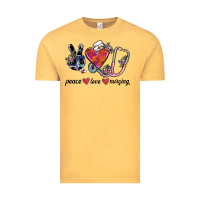 Vintage Mustard peace love nursing Vintage Tee - SublimationCraftShop