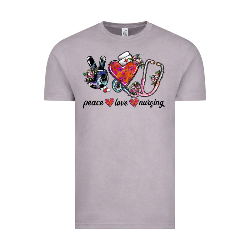 Peace Love Nursing Vintage Tee by SublimationCraftShop | Teevron