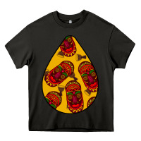 Asphalt african masks teardrop  5 Heavy Core Tee - BundleAndBundleShop