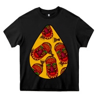 Black african masks teardrop  5 Heavy Core Tee - BundleAndBundleShop