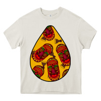 Cream african masks teardrop  5 Heavy Core Tee - BundleAndBundleShop
