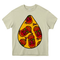 Mossy african masks teardrop  5 Heavy Core Tee - BundleAndBundleShop