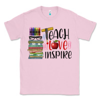 Bubblegum Pink teach love inspire Classic Tee - BarkalooDesign