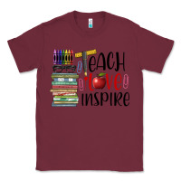 Burgundy teach love inspire Classic Tee - BarkalooDesign