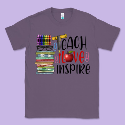 Teach Love Inspire Classic Tee Designed By Barkaloodesign