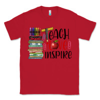 Red teach love inspire Classic Tee - BarkalooDesign