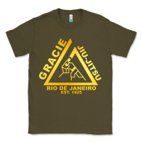 Army Green gracie jiu jitsu Classic Tee - artisFamous