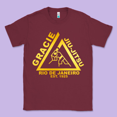 Gracie Jiu Jitsu Classic Tee Designed By Artisfamous
