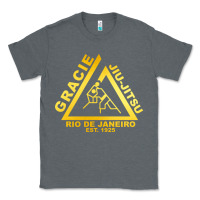 Charcoal Heather gracie jiu jitsu Classic Tee - artisFamous