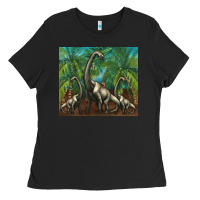 Black brachiosaurus Ladies Tee - Artiststas
