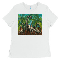 White brachiosaurus Ladies Tee - Artiststas