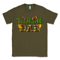 Army Green Football Dad Classic Tee - BundleAndBundleShop