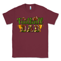 Burgundy Football Dad Classic Tee - BundleAndBundleShop
