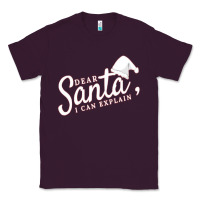 Plum Dear Santa I Can Explain Classic Tee - artisFamous
