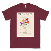 Burgundy pablo picasso   bouquet of peace Classic Tee - artisFamous