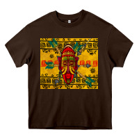Chocolate Brown african mask tumbler Heavy Core Tee - BundleAndBundleShop