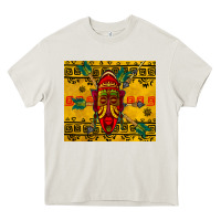 Cream african mask tumbler Heavy Core Tee - BundleAndBundleShop