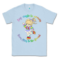 Dusty Blue rainbow brite badass   rainbow brite Classic Tee - artisFamous