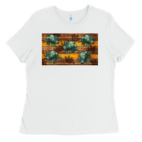 White dinosaur triceratops sippy cup Ladies Tee - Artiststas