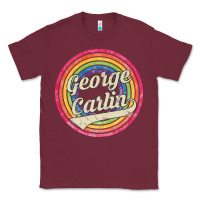 Burgundy george carlin   retro rainbow faded style Classic Tee - artisFamous