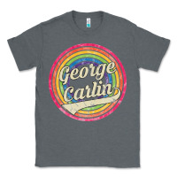 Charcoal Heather george carlin   retro rainbow faded style Classic Tee - artisFamous