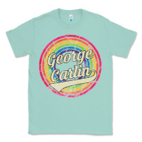Seafoam george carlin   retro rainbow faded style Classic Tee - artisFamous