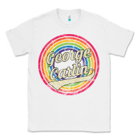 White george carlin   retro rainbow faded style Classic Tee - artisFamous