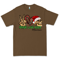 Cacao Peace Love Rock Christmas Premium Tee - CowhideDigitalArt
