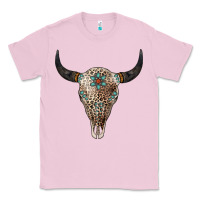 Bubblegum Pink Leopard Bull Skull Classic Tee - Jasminsmagicworld