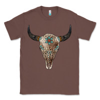 Chestnut Leopard Bull Skull Classic Tee - Jasminsmagicworld