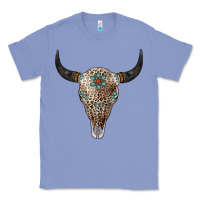 Colony Blue Leopard Bull Skull Classic Tee - Jasminsmagicworld