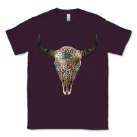 Plum Leopard Bull Skull Classic Tee - Jasminsmagicworld