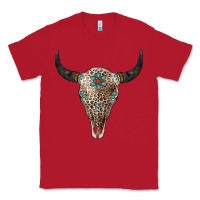 Red Leopard Bull Skull Classic Tee - Jasminsmagicworld