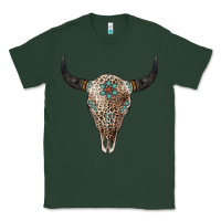 Sports Green Leopard Bull Skull Classic Tee - Jasminsmagicworld