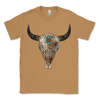 Toasted Coconut Leopard Bull Skull Classic Tee - Jasminsmagicworld