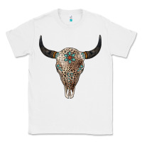 White Leopard Bull Skull Classic Tee - Jasminsmagicworld