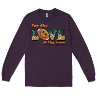 Plum for the love  of the game Long Sleeve Tee - BarkalooDesign